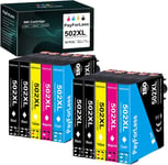 502Xl Pour Encre Epson 502 Et Cartouche Epson 502Xl,Pour Cartouche Epson Wf 2860 Et Cartouche Epson Xp 5100,Pour Epson Xp-5100 5105 5150 5155 Wf-2860 2865 2880 2885 Imprimante (10)