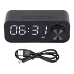 B126 Bt Clock Speaker Adjustable Alarm Clock Radio With Led(Black )