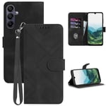 GOTOURED for Samsung A15 Phone Case/Galaxy A15 Wallet Case,Card Holder PU Leather,Wrist Strap,Magnetic Closure,Shockproof Protective Stand Flip Cases Cover for Galaxy A15 4G/5G 2024 (Black)