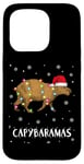 Coque pour iPhone 15 Pro X-Mas Capybaramas Caviidae Christmas Lights Rodents Capybara