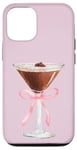 Coque pour iPhone 12/12 Pro Esthétique Rose Matrini Y2K Coquette Espresso Martini Lover