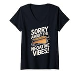 Womens Negative Vibes Music Marimbist Musician Vibraphonist Marimba V-Neck T-Shirt