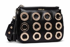 Replay women's shoulder bag with hole details, black (Sun Black 999), one size