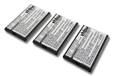 Vhbw 3x Batteries Compatible Avec Telekom Speedphone 701 Téléphone Fixe Sans Fil (1300mah, 3,7v, Li-Ion)