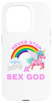 iPhone 15 Pro Fun Graphic-Never Stop Being A Sex God Case