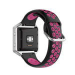 KOMI Watch Strap Replacement for Fitbit Versa 2 / Versa/Blaze, Women Mens Silicone Fitness Sports Band Smart Watch Accessories(black/purple)