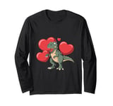 Funny Valentines Day Shirt - Dinosaur Cute Valentines Trex Long Sleeve T-Shirt