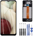 ZOETEC Screen Replacement for Samsung Galaxy A12 A125 SM-A125F A125M A125N A125F/DSN A125U 6.5'' LCD Touch Screen Digitizer Full Assembly with Frame Repair Tools (*NOT FOR SM-A127F*)