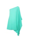 Robe Femme Asymétrique Monomanche En Voile Vert Taille S Neuf