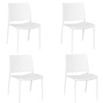 Chaise Altea Plastique Couleur Blanche Modèle Confort X 4