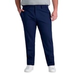 Haggar Men's Cool Right Performance Flex Straight Fit Flat Front Pant-reg. and Big & Tall, Midnight - Bt, 50W x 32L