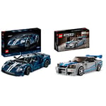 LEGO 42154 Technic 2022 Ford GT Car Model Kit for Adults to Build & 76917 Speed Champions 2 Fast 2 Furious Nissan Skyline GT-R Race Car Toy Model Building Kit