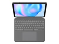 Logitech Combo Touch - Clavier et étui - avec trackpad - rétroéclairé - Apple Smart connector - AZERTY - Français - gris oxford - pour Apple 13-inch iPad Air (M2)