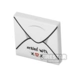 Printed Tile 2x2 - Card Envelope - With Love - White