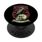 Nevermore Quoth The Raven Gothic Edgar Allan Poe PopSockets PopGrip Adhésif