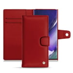 Housse cuir Samsung Galaxy Note20 Ultra - Rabat portefeuille - Rouge - Cuir lisse - Neuf