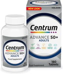 Centrum Advance 50+ Multivitamin & Mineral Tablets Food Supplement - 180 Tablets