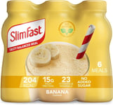 SlimFast Ready To Drink Shake 15g Protein Banana Flavour 6 x 325 ml Multipack