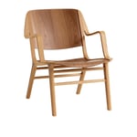 &Tradition - AX Lounge Chair HM11, w. Armrest, Walnut & Oak - Fåtöljer - Hvidt & Mølgaard - Träfärgad - Trä