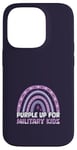 Coque pour iPhone 14 Pro Purple Up pour enfants militaires, enfant militaire arc-en-ciel violet