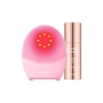 FOREO Firm & Clean Bundle - Luna 4 Plus Sensitive Facial Cleansing Brush + Supercharged SERUM 2.0, 30ml - Near Infrared Light Therapy - Microcurrent Facial Device