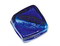 Perle en verre carré transparent bleu marine 3 x 3,2 cm. 500 g. 38 u.