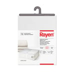 Rayen | Boîte de rangement pour vêtements et couvertures | Sac en tissu à fermeture à glissière pour vêtements, résille respirante, pliable et résistant | 55 x 65 x 20 cm | Blanc/Translucide