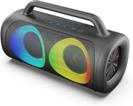 ¿ Toogo Xl ¿ R481047 ¿ Enceinte Outdoor Sans Fil Avec Led Rdb ¿ 7H Dautonomie, 9 Modes Rgb, Micro Intégré Et Assistant Vocal ¿ Résistant À Leau Ipx5, Double Appairage ¿ Noir[X376]