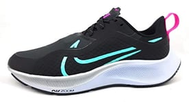 Nike Women's Air Zm Pegasus 37 Shield Running Shoe, Black/Aurora Green-DK Smoke SZ, 4.5 UK