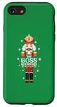 Coque pour iPhone SE (2020) / 7 / 8 Boss Nutcracker Pyjama de Noël pour homme