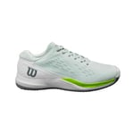 Wilson Rush Pro Ace Tennis Shoe for Clay Court, Women's, Size 6, Opal Blue/White/Jasmine Green