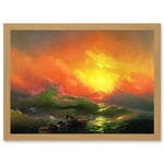 Aivazovsky Ivan The Ninth Wave Marine Painting Artwork Framed Wall Art Print A4