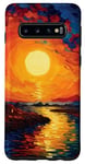 Coque pour Galaxy S10 Couchers de soleil artistiques de Van Gogh Nuit étoilée