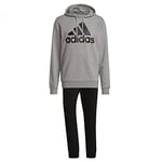 Adidas GK9653 M BL FT HD TS Tracksuit mens top:medium grey heather/black bottom:black/white 3