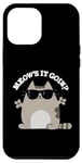 Coque pour iPhone 12 Pro Max Jeu de mots amusant pour chats Meow's It Going