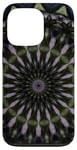 iPhone 13 Pro Fantasy Floral Circle Pattern Lilac Green Dark Blue Case