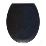 Black GOLD GLITTER Soft Close Quick Release Toilet Seat