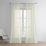 HPD Half Price Drapes SHCH-HC66085-108 Rideau Transparent en Lin rayé 1 Panneau 50 x 108 cm Aruba Doré