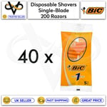 BIC 1 High Quality Shavers Disposable Razors 40 x 5 Pack