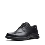 Clarks Homme Gessler Lace Tissu Oxford, Cuir Noir, 43 EU