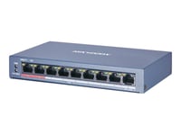 Hikvision Value Series Ds-3E0109p-E/M(B) - Switch - Ohanterad - 8 X 10/100 (Poe) + 1 X 10/100 - Skrivbordsmodell - Poe (60 W)