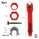 1 Pc 8 En 1 Installateur De Robinet D'évier, Clé De Robinet Multifonction, Clé Magique, Outil De Plomberie D'évier