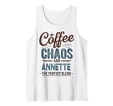 ANNETTE Personalized Cute Coffee Girls ANNETTE Name Tank Top