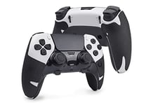 TALONGAMES Controller Grips Compatible with PlayStation 5 DualSense Edge, Anti-Slip, Sweat-Absorbent, Textured Skin kit, for PS5 Controllers Handle Grips, Buttons, Triggers (Pro Version - Black)