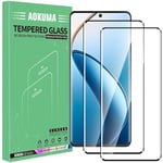 AOKUMA Realme 12 Pro/12 Pro+ 3D Verre Trempé, [Lot de 2] 3D Verre Trempé Realme 12 Pro[0.26mm][Extrêmement résistant aux rayures][Haute définition][Facile à installer] protections d'écran(Bord noir)