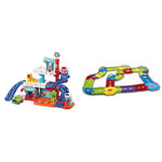 VTech Toot-Toot Drivers Fix & Fuel Garage & 148103 Toot-Toot Drivers Deluxe Car Track Set Baby Toy, with 30 Track Pieces, Suitable for 1, 2, 3+ Year Olds, English Version