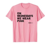 Mean Girls On Wednesdays We Wear Pink Stacked Text T-Shirt