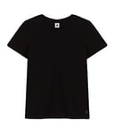 Petit Bateau Tee-Shirt Manches Courtes Femme, Noir Black, XXS