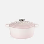 Le Creuset Signature Cast Iron Round Casserole Dish - 24cm - Shell Pink