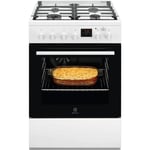 Electrolux LKK640200W Cuisinière Electrique Gaz Blanc